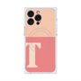 プレミアムスクエアケース with MagSafe［ オリジナル - initial two tone - T pink ］