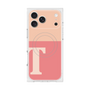 プレミアムスクエアケース with MagSafe［ オリジナル - initial two tone - T pink ］