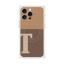 プレミアムスクエアケース with MagSafe［ オリジナル - initial two tone - T brown ］