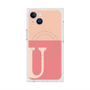 プレミアムスクエアケース with MagSafe［ オリジナル - initial two tone - U pink ］