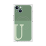 プレミアムスクエアケース with MagSafe［ オリジナル - initial two tone - U green ］