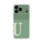 プレミアムスクエアケース with MagSafe［ オリジナル - initial two tone - U green ］