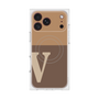 プレミアムスクエアケース with MagSafe［ オリジナル - initial two tone - V brown ］