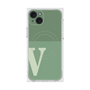 プレミアムスクエアケース with MagSafe［ オリジナル - initial two tone - V green ］