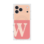 プレミアムスクエアケース with MagSafe［ オリジナル - initial two tone - W pink ］
