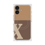 プレミアムスクエアケース with MagSafe［ オリジナル - initial two tone - X brown ］