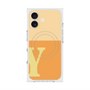 プレミアムスクエアケース with MagSafe［ オリジナル - initial two tone - Y orange ］