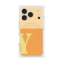 プレミアムスクエアケース with MagSafe［ オリジナル - initial two tone - Y orange ］