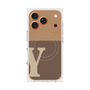 プレミアムスクエアケース with MagSafe［ オリジナル - initial two tone - Y brown ］