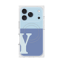 プレミアムスクエアケース with MagSafe［ オリジナル - initial two tone - Y blue ］