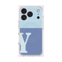 プレミアムスクエアケース with MagSafe［ オリジナル - initial two tone - Y blue ］