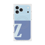 プレミアムスクエアケース with MagSafe［ オリジナル - initial two tone - Z blue ］