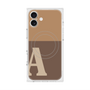 プレミアムスクエアケース with MagSafe［ オリジナル - initial two tone - A brown ］