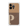 プレミアムスクエアケース with MagSafe［ オリジナル - initial two tone - P brown ］