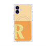 プレミアムスクエアケース with MagSafe［ オリジナル - initial two tone - R orange ］