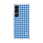 プレミアムスクエアケース with SnapMag［ Checkered Blue - ギンガムチェック ブルー ］