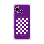 プレミアムスクエアケース with SnapMag［ Racing checkered flag Purple - レーシングチェッカーフラッグ パープル ］