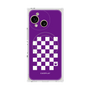 プレミアムスクエアケース with SnapMag［ Racing checkered flag Purple - レーシングチェッカーフラッグ パープル ］
