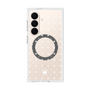 プレミアムスクエアケース with SnapMag［ CASEPLAY Crown dots White - ケースプレイ・クラウン・ドッツ ホワイト ］