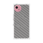 プレミアムスクエアケース with SnapMag［ Small Stripe - Gray × Black ］