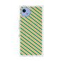 プレミアムスクエアケース with SnapMag［ Small Stripe - Green × Orange ］