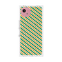 プレミアムスクエアケース with SnapMag［ Small Stripe - Green × Orange ］