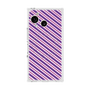 プレミアムスクエアケース with SnapMag［ Small Stripe - Purple × Pink ］
