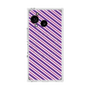 プレミアムスクエアケース with SnapMag［ Small Stripe - Purple × Pink ］