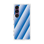 プレミアムスクエアケース with SnapMag［ Middle Stripe - Blue ］