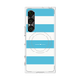 プレミアムスクエアケース with SnapMag［ Big Border - Blue ］