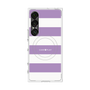 プレミアムスクエアケース with SnapMag［ Big Border - Purple ］