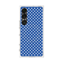 プレミアムスクエアケース with SnapMag［ Small Dot - Blue ］