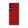 プレミアムスクエアケース with SnapMag［ Shower Dot - Red ］