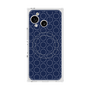 プレミアムスクエアケース with SnapMag［ Dot Circle - Navy ］