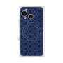 プレミアムスクエアケース with SnapMag［ Dot Circle - Navy ］