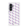 プレミアムスクエアケース with SnapMag［ Stripe Hearts - Purple ］