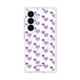 プレミアムスクエアケース with SnapMag［ Stripe Hearts - Purple ］