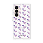 プレミアムスクエアケース with SnapMag［ Stripe Hearts - Purple ］