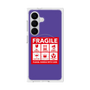 プレミアムスクエアケース with SnapMag［ FRAGILE Sticker - Purple ］