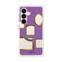 プレミアムスクエアケース with SnapMag［ Photo Frames - Purple ］