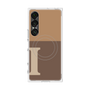 プレミアムスクエアケース with SnapMag［ オリジナル - initial two tone - I brown ］