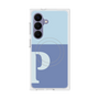 プレミアムスクエアケース with SnapMag［ オリジナル - initial two tone - P blue ］