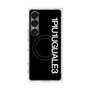 プレミアムスクエアケース with SnapMag［ 1PIU1UGUALE3 - ロゴ vertical - ブラック ］
