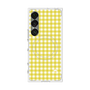 プレミアムスクエアケース with SnapMag［ Checkered Yellow - ギンガムチェック イエロー ］