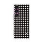 プレミアムスクエアケース with SnapMag［ Checkered Purple - ギンガムチェック ブラック ］