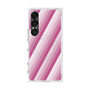 プレミアムスクエアケース with SnapMag［ Middle Stripe - Pink ］