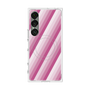 プレミアムスクエアケース with SnapMag［ Middle Stripe - Pink ］