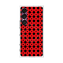 プレミアムスクエアケース with SnapMag［ Shower Dot - Red ］