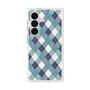 プレミアムスクエアケース with SnapMag［ Argyle - Blue ］