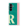 プレミアムスクエアケース with SnapMag［ オリジナル - initial color line - R green ］